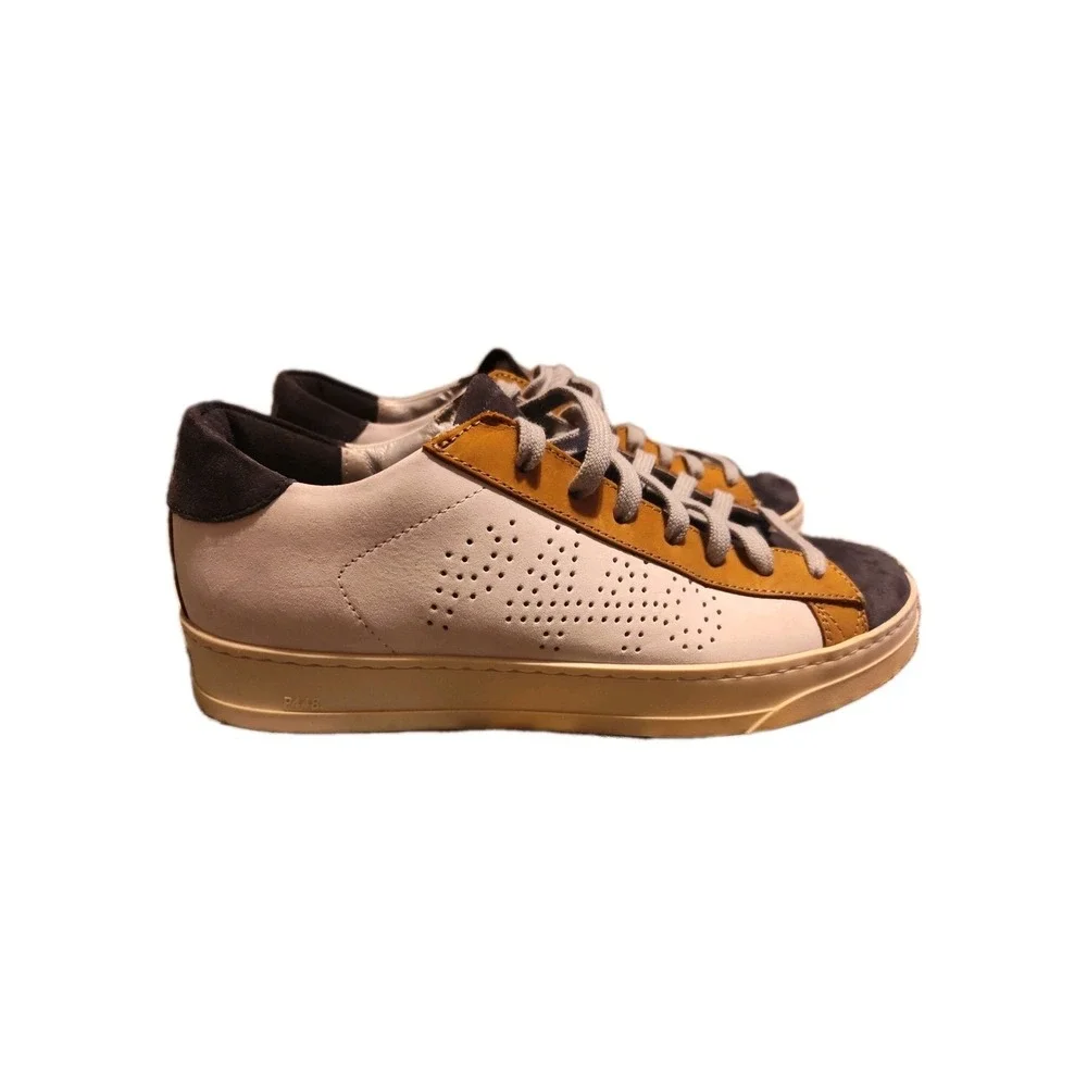 Sneakers P448 Jack Navy/Camel Suede Mens Size-7 Ws-9.5  Low Top Italian Shoes